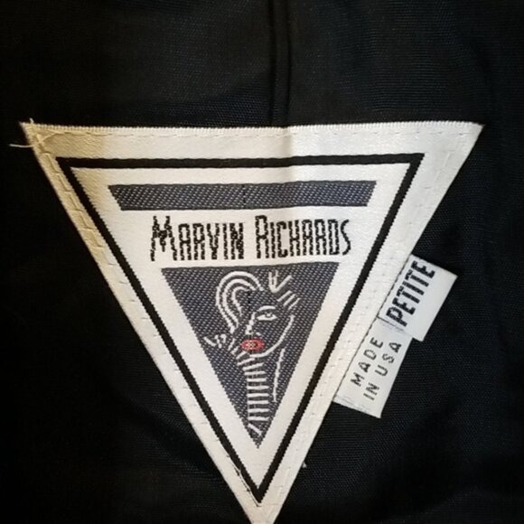 VINTAGE Marvin Richards Heathered Gray Wool Blend Pea Coat, Women's 12 Petite - Picture 4 of 9